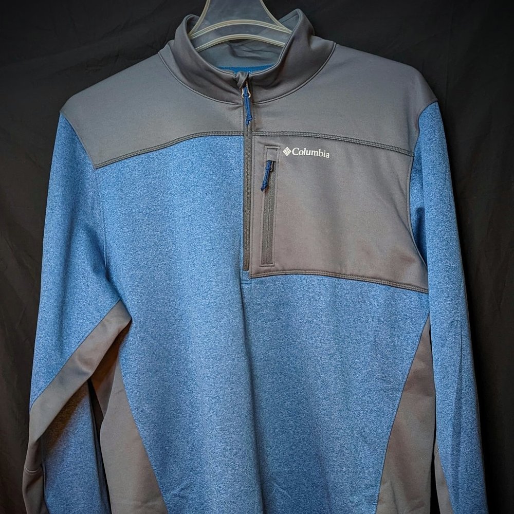 Columbia Mens Pullover Blue Grey XL
